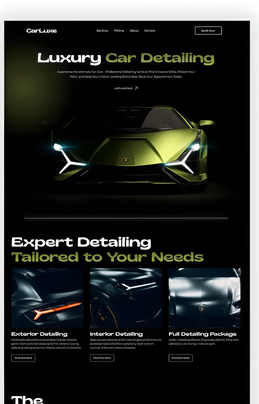 CarLuxe — Car detailing · Service website