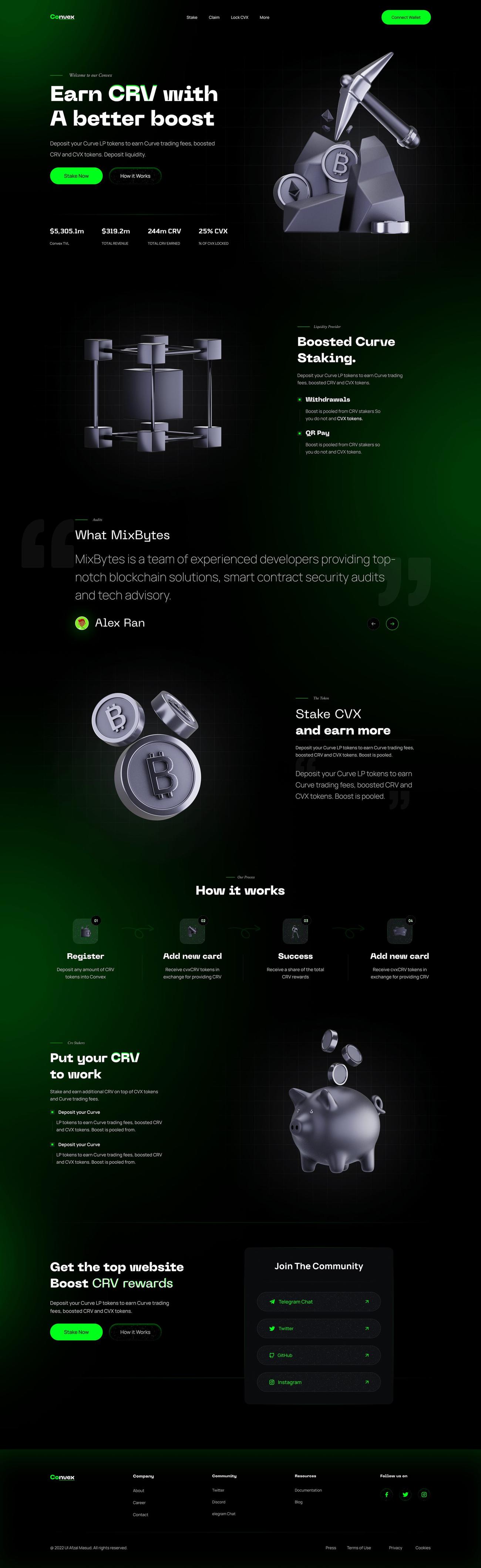 Convex Staking — DeFi staking product · Yield & audit — 1