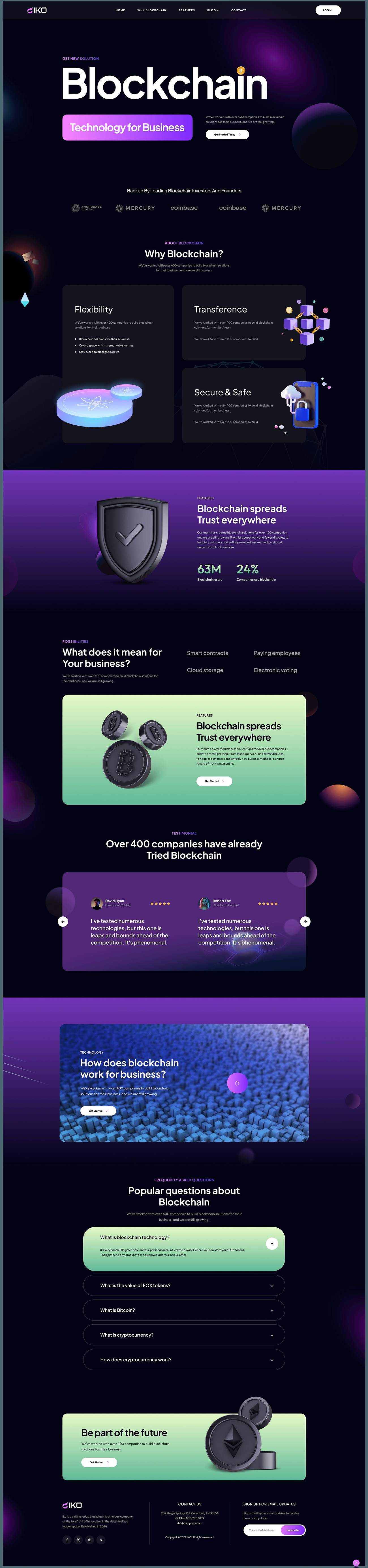 IKO — Blockchain for business · B2B site — 1