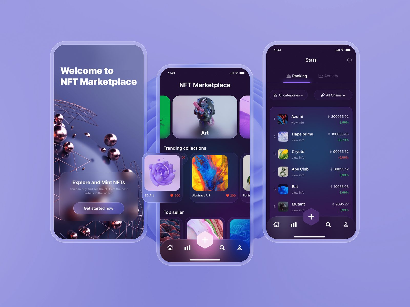 NFT Discovery — NFT marketplace — discovery экран — 1