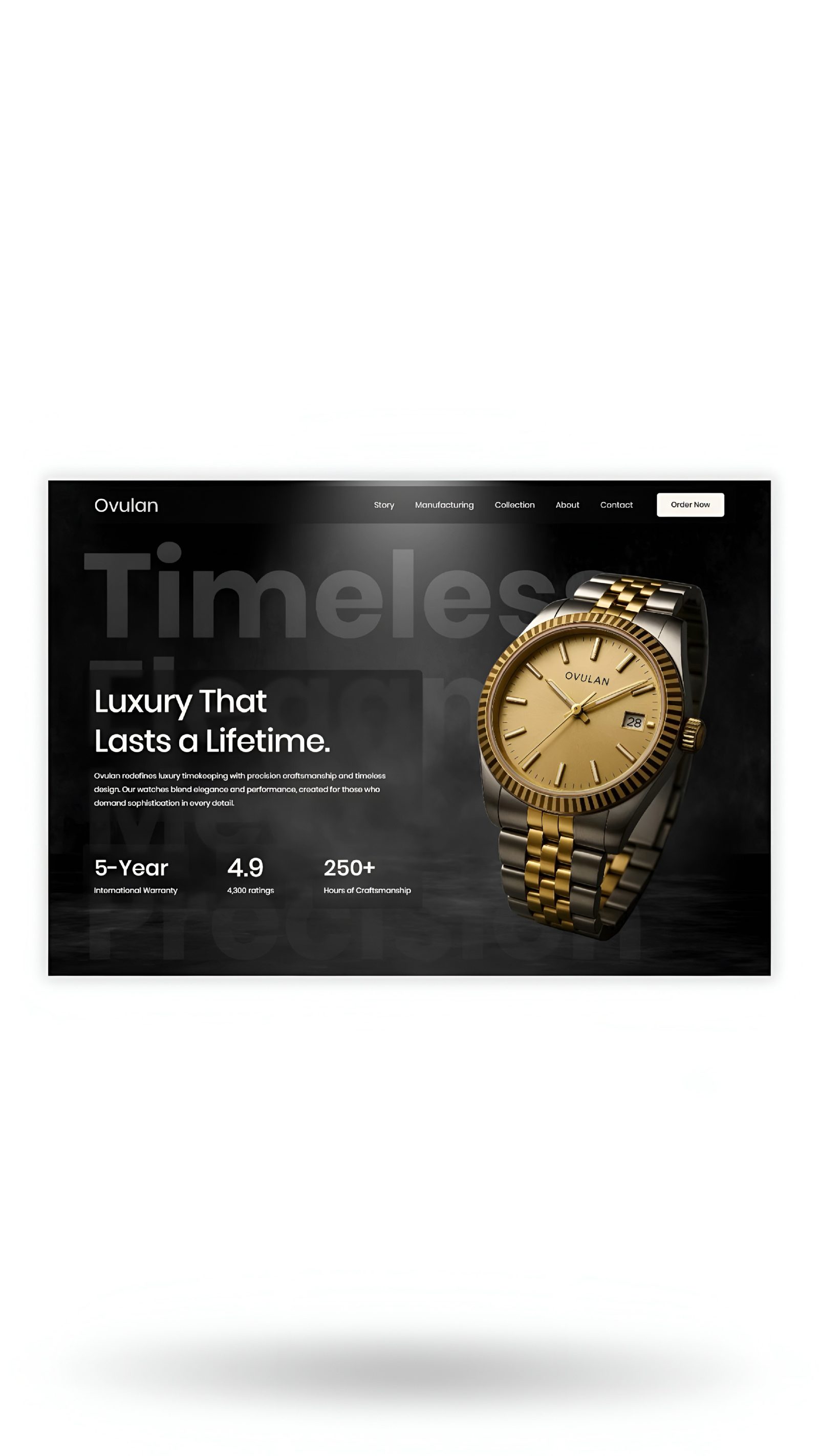 Ovulan — Преміальні годинники · Ecommerce-лендинг — 2